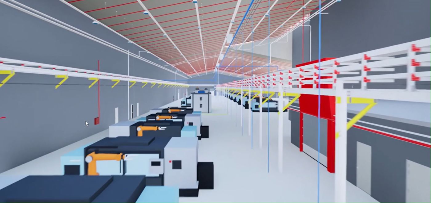 Endüstriyel tesis Twinmotion render görüntüsü